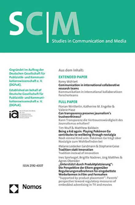 SCM Studies in Communication and Media